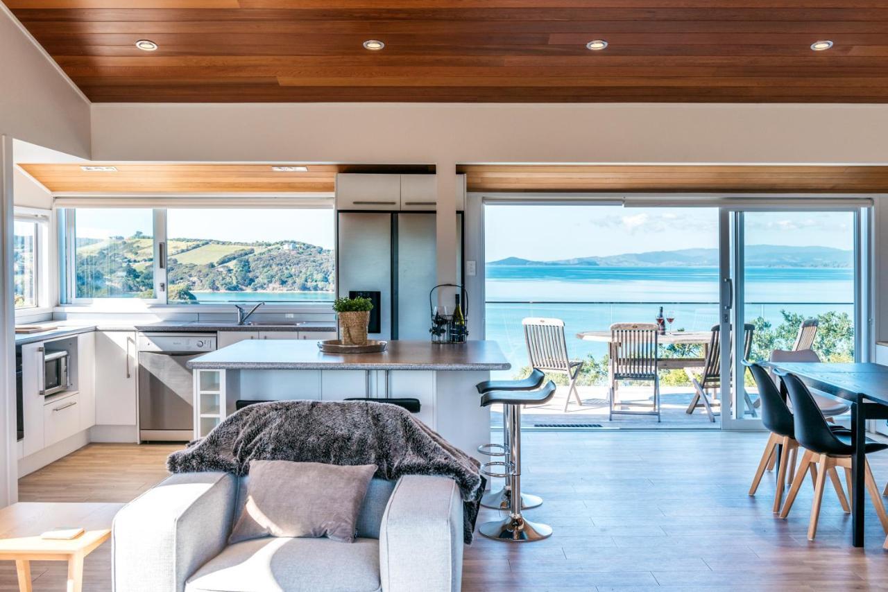 Ocean View Villa Te Whau Bay Bagian luar foto