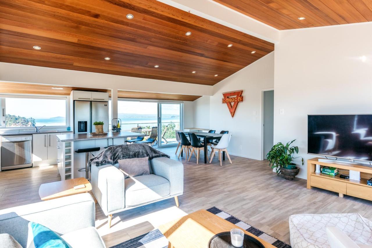 Ocean View Villa Te Whau Bay Bagian luar foto