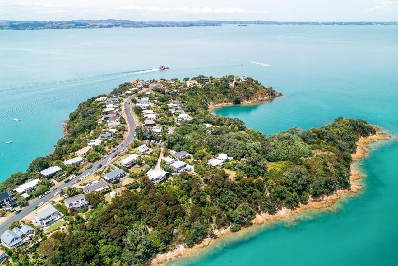 Ocean View Villa Te Whau Bay Bagian luar foto